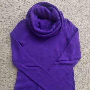 Royal purple cowl neck sweater